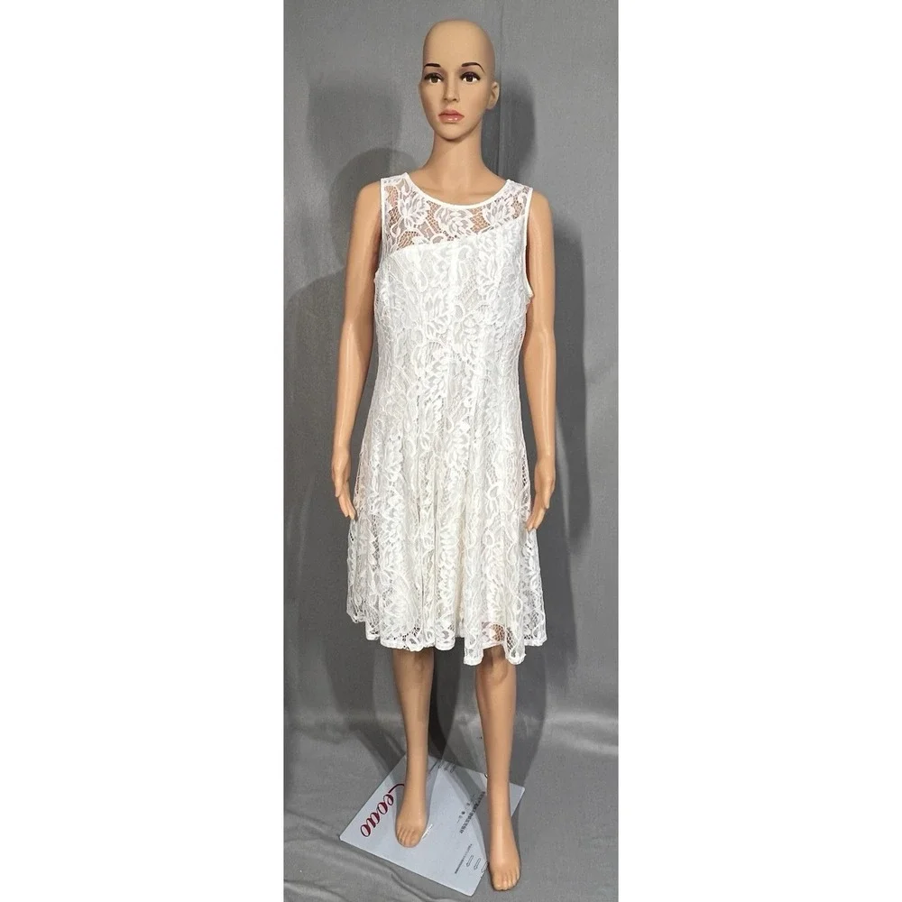 Gabby Skye White Lace Teen Dress‎ Size 16